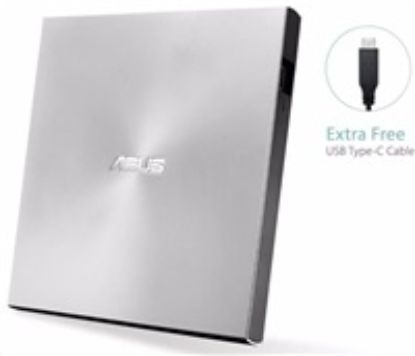 Obrázek ASUS DVD ZenDrive SDRW- 08U9M- U SILVER, External Slim DVD- RW, USB Type- C/ Type- A, M- DISC