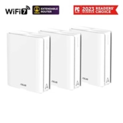 Obrázek ASUS ZenWifi BQ16 3- pack, WiFi7 Extendable Router, AiMesh, 2x WAN/ LAN, 3x LAN, 1x USB 3.0