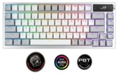 Obrázek ASUS klávesnice ROG AZOTH Moonlight White, mechanická, Bluetooth, US, bílá