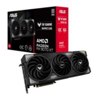 Obrázek ASUS VGA AMD Radeon RX 9070 XT TUF GAMING OC 16 GB, RX 9070 XT, 16 GB GDDR6, 3xDP, 1xHDMI