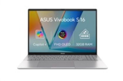 Obrázek ASUS NTB Vivobook S16 (S3607QA- OLED064 W), X X1 26 100, 16" 1920 x 1200, 32 GB, 1 TB SSD, Adreno, W11 Home, Cool Silver