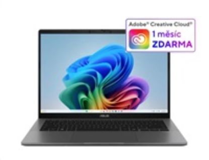 Obrázek ASUS NTB Vivobook S14 (S3407QA- OLED063 W), X1 26 100, 14" FHD, 32 GB, 1 TB SSD, Adreno, W11 Home, Matte Gray