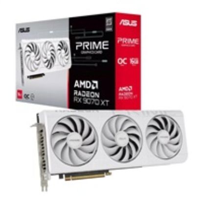 Obrázek ASUS VGA AMD RADEON RX 9070 XT PRIME 16 GB OC WHITE, RX 9070 XT, 16 GB GDDR6, 3xDP, 1xHDMI