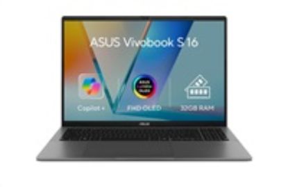 Obrázek ASUS NTB Vivobook S 16 (M3607GA- OLED078X), Ryzen AI 9 H 465, 16" 1920 x 1200, 32 GB, 1 TB SSD, Radeon, W11 Pro, Gray