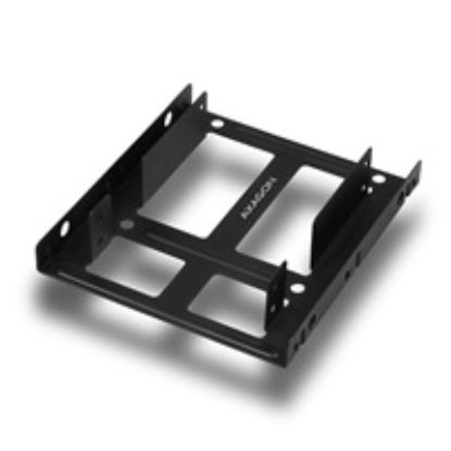 Obrázek AXAGON RHD- 225, kovový rámeček pro 2x 2.5" HDD/ SSD do 3.5" pozice, montáž ventilátoru