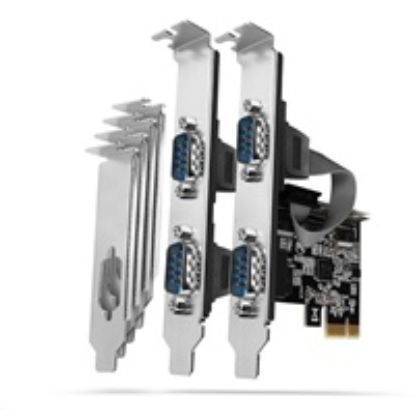 Obrázek AXAGON PCEA- S4N, PCIe řadič - 4x sériový port (RS232) 250 kbps, vč. LP