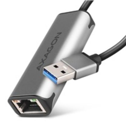 Obrázek AXAGON ADE- 25R USB- A 3.2 Gen 1 - 2.5 Gigabit Ethernet síťová karta, Realtek 8156, auto install, šedá