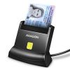 Obrázek AXAGON CRE- SM4N, USB- A čtečka kontaktních karet Smart Card (eObčanka), stojánková, kabel 1.3 m