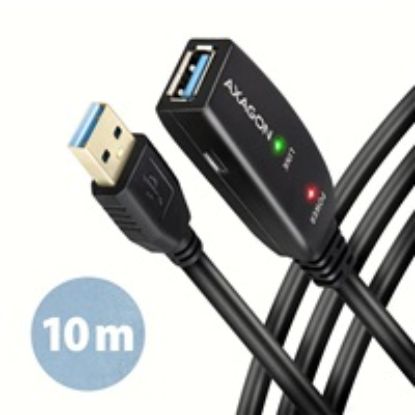 Obrázek AXAGON ADR- 310, USB 3.2 Gen 1 A- M - > A- F aktivní prodlužovací / repeater kabel, 10m