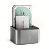 Obrázek AXAGON ADSA- DC, USB- C 5Gbps - 2x SATA 6G 2.5"/ 3.5" SSD/ HDD CLONE DUAL dokovací stanice