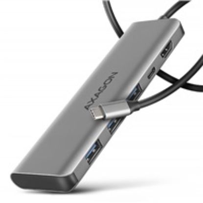 Obrázek AXAGON HMC- 5H, USB 5Gbps hub, 3x USB- A, HDMI 4k/ 30 Hz, PD 100 W, kabel USB- C 100cm