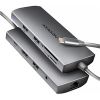 Obrázek AXAGON HMC- 8HLSA, USB 5Gbps hub, 3x USB- A, HDMI 4k/ 60 Hz, RJ- 45 GLAN, SD/ microSD, audio, PD 100 W, kabel USB- C…