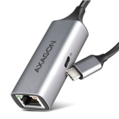Obrázek AXAGON ADE- TXPD, USB- C 3.2 Gen 1 - Gigabit Ethernet síťová karta, Asix AX88179, PD 100 W, auto instal