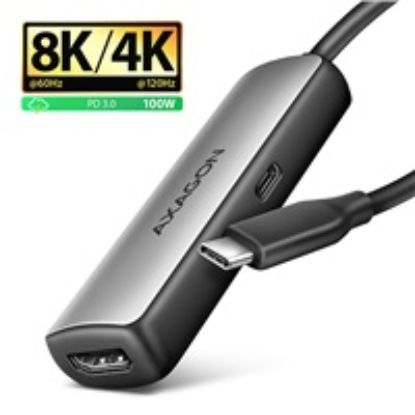 Obrázek AXAGON RVC- HI8KPD, USB- C - > HDMI 2.1 redukce / adaptér, 8K/ 60 Hz, 4K/ 144 Hz, HDR10+, PD100 W