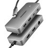 Obrázek AXAGON HMC- CUB83 x 2, USB 10Gbps hub, 2x USB- A, USB- C, HDMI & DP 4k/ 144 Hz, RJ- 45 GLAN, PD 100 W, kabel USB- C 15cm