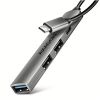 Obrázek AXAGON HUE- STC, 4x USB ALU STRIP hub, 1x USB- A 5Gbps, 2x USB- A & 1x USB- C 480Mbps, kabel USB- C 12cm