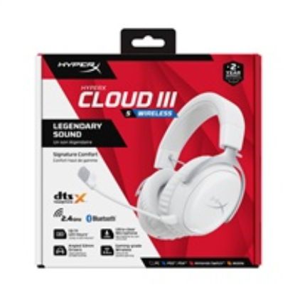 Obrázek HyperX Cloud III S Wireless White Gaming Headset
