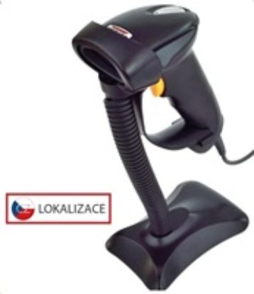 Obrázek Virtuos CCD čtečka HT- 310A s dlouhým dosahem, USB (klávesnice/ RS232), stojánek , černá