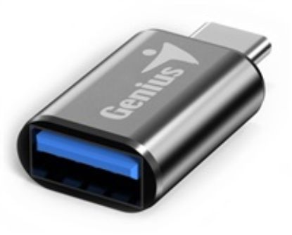 Obrázek GENIUS ACC- C2A redukce z USB- C na USB- A, kovově šedá