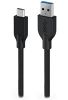 Obrázek GENIUS nabíjecí kabel ACC- A2CC- 3A, 100cm, USB- A na USB- C, 3A, QC3.0, opletený, černý