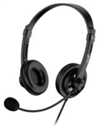 Obrázek GENIUS sluchátka HS- 230U/ USB/ černá