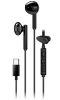 Obrázek GENIUS sluchátka HS- M366 headset, mikrofon, USB- C, rotáční klip, černá