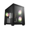 Obrázek Fortron skříň Midi Tower CMT380B, průhledná bočnice, ATX, 3x RGB větrák, černá
