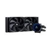 Obrázek CHIEFTEC vodní chlazení CPU Iceberg 240 Dark, 2 x 120mm, ARGB vodní blok, LGA1851, AM5, černá