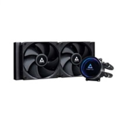 Obrázek CHIEFTEC vodní chlazení CPU Iceberg 240 Dark, 2 x 120mm, ARGB vodní blok, LGA1851, AM5, černá