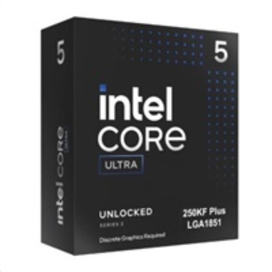 Obrázek CPU INTEL Core Ultra 5 250KF Plus, až 5.3GHz, 30MB L2, LGA1851, Box (bez chladiče)