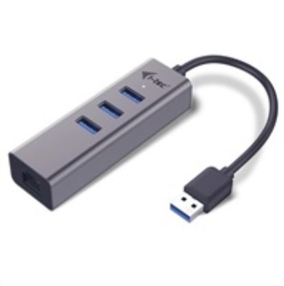 Obrázek i- tec USB 3.0 Metal HUB 3 Port + Gigabit Ethernet Adapter