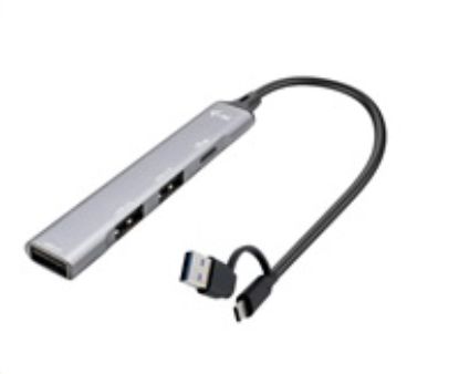 Obrázek i- tec USB- A/ USB- C Metal HUB 1x USB- C 3.1 + 3x USB 2.0