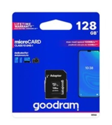 Obrázek GOODRAM MicroSDXC karta 128 GB M1AA, UHS- I Class 10, U1 + adaptér