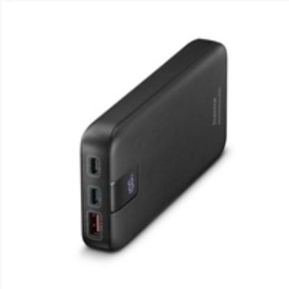 Obrázek Hama PD 10 powerbanka, 10000 mAh, PD, Qualcomm, 3 výstupy: 2x USB- C, 1x USB- A, LED displej