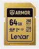Obrázek Lexar SDXC ARMOR Gold UHS- II U3, Stainless Steel, IP68 R280/ W210 (V60) 64 GB