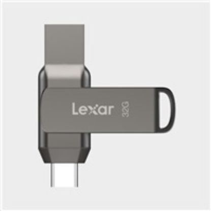 Obrázek Lexar JumpDrive Dual Drive D400 Type- C/ Type- C & Type- A, up to 100MB/ s read (USB 3.1) 32 GB
