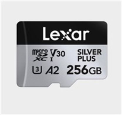 Obrázek Lexar microSDXC Professional SILVER Plus UHS- I/ U3/ A2/ 4K R205/ W150 (V30) 256 GB