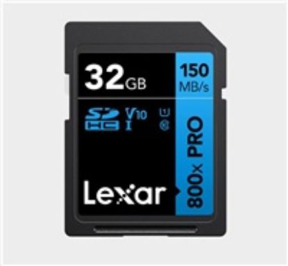 Obrázek Lexar SDHC 800x Pro UHS- I cards, C10 (V10) U1, R150, 32 GB