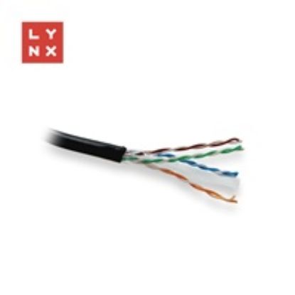 Obrázek LYNX UTP kabel, Cat6, PE (Fca), celoměděný, venkovní, černý, box 305m