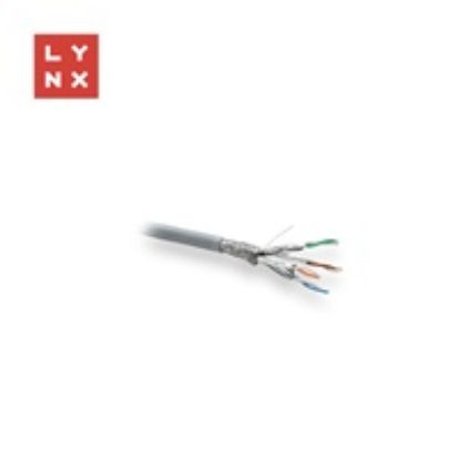 Obrázek LYNX SFTP kabel, Cat6a, LSZH, celoměděný, vnitřní, šedý, cívka 500m