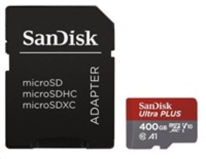 Obrázek SanDisk MicroSDXC karta 400 GB Ultra (100 MB/ s, A1 Class 10 UHS- I, Android) + adaptér
