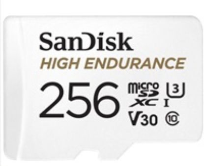Obrázek SanDisk MicroSDXC karta 256 GB High Endurance (R: 100/ W: 40 MB/ s, Class 10, U3 V30) + adaptér