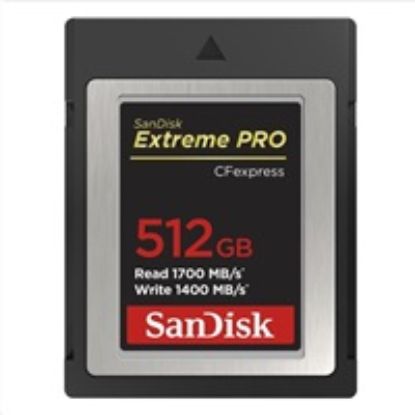 Obrázek SanDisk Extreme Pro CFexpress Card 512 GB, Type B, 1700MB/ s Read, 1400MB/ s Write