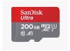 Obrázek SanDisk MicroSDXC karta 200 GB Ultra (120 MB/ s, A1 Class 10 UHS- I, Android) + adaptér
