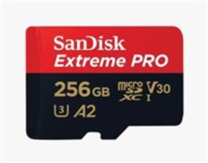 Obrázek SanDisk micro SDXC karta 256 GB Extreme PRO (200 MB/ s Class 10, UHS- I U3 V30) + adaptér