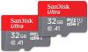 Obrázek SanDisk MicroSDHC karta 32 GB Ultra (R: 120/ W: 120 MB/ s, UHS- I, C10), 2- Pack