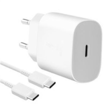 Obrázek Samsung síťová nabíječka EP- TA800EWE + kabel EP- DA905BWE USB- C, 25 W, bílá, (bulk)
