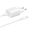 Obrázek Samsung síťová nabíječka EP- TA800EWE + kabel EP- DA705BWE USB- C, 25 W, bílá, (bulk)