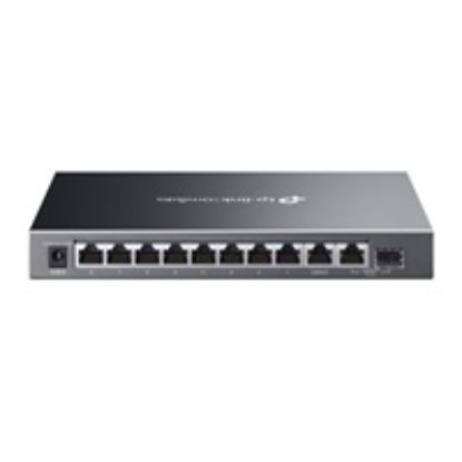 Obrázek TP- Link OMADA switch ES210GMP (9xGbE, 1xGbE/ SFPcombo, 8xPoE+, 123 W, fanless)