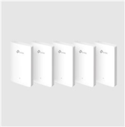 Obrázek TP- Link EAP615- Wall(5- pack) OMADA WiFi6 AP (AX1800, 2, 4GHz/ 5GHz, 4xGbELAN, 1xPoE- in, 1xPoE- out, 13 W)